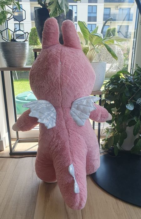 Labubu nowa ogromna przytulanka 70 cm skrzydła ogon maskotka misiek