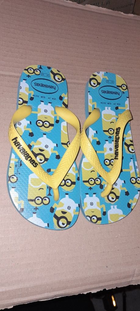 Klapki japonki dziecięce HAVAIANAS Minions Minionki - rozmiar 31-32