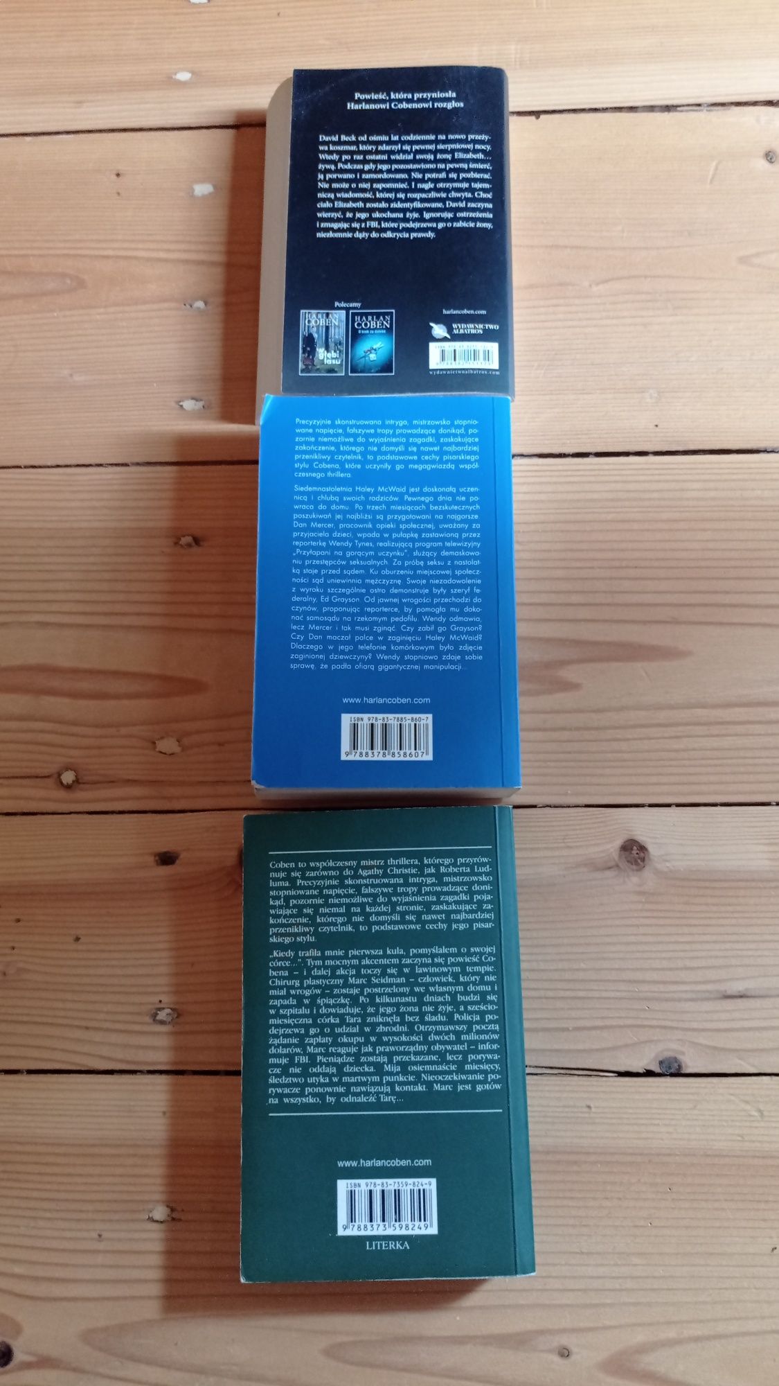Harlan Coben - zestaw 3 używanych książek (kryminał, thriller)