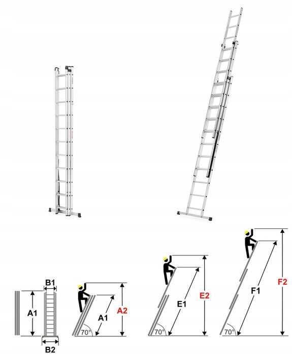 Drabina Uniwersalna (3x11) Profesjonalna do 150kg! - 8,45m + GRATIS!