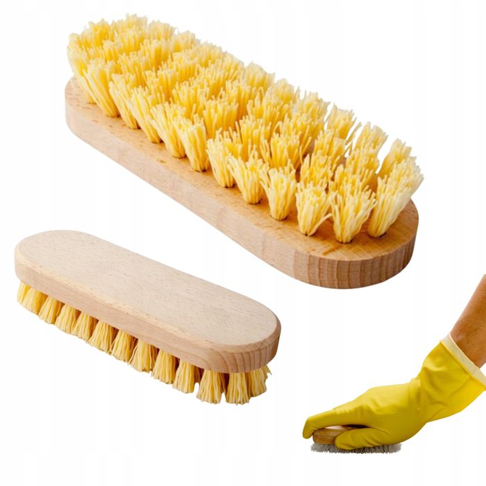 Drewniana Szczotka Gospodarcza Do Szorowania 13Cm Mocne Włosie