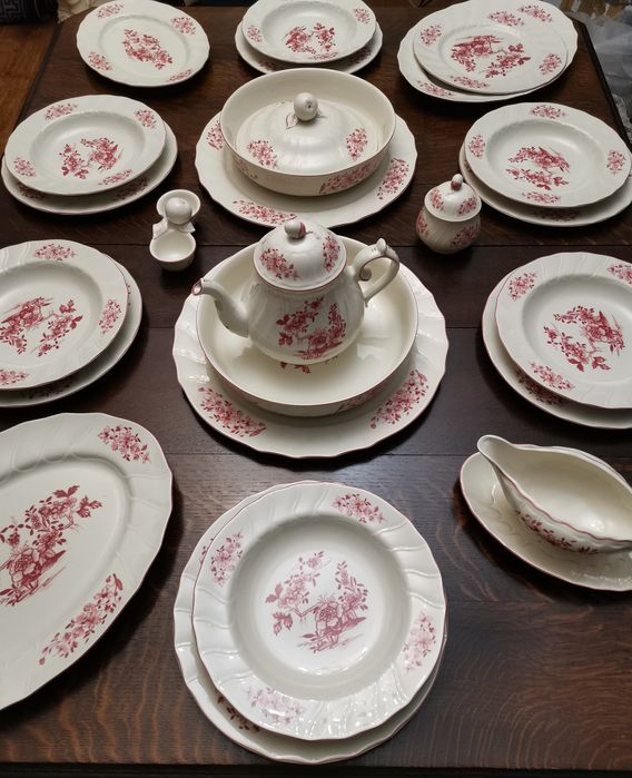 Piękny stary serwis obiadowy villeroy&boch 6 osób dodatki porcelana