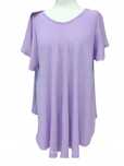 Bluzka Damska Trapezowa Oversize Uni -132Cm Biust Fiolet