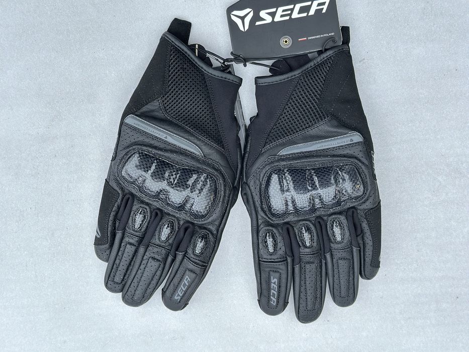 Krotkie rekawice motocyklowe Seca Summer Short II Perforacja, Ochrona!