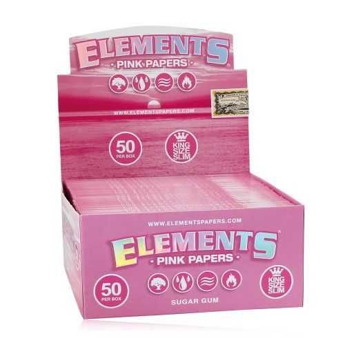 Mortalhas Elements Pink King Size Slim - 50 Pacotes