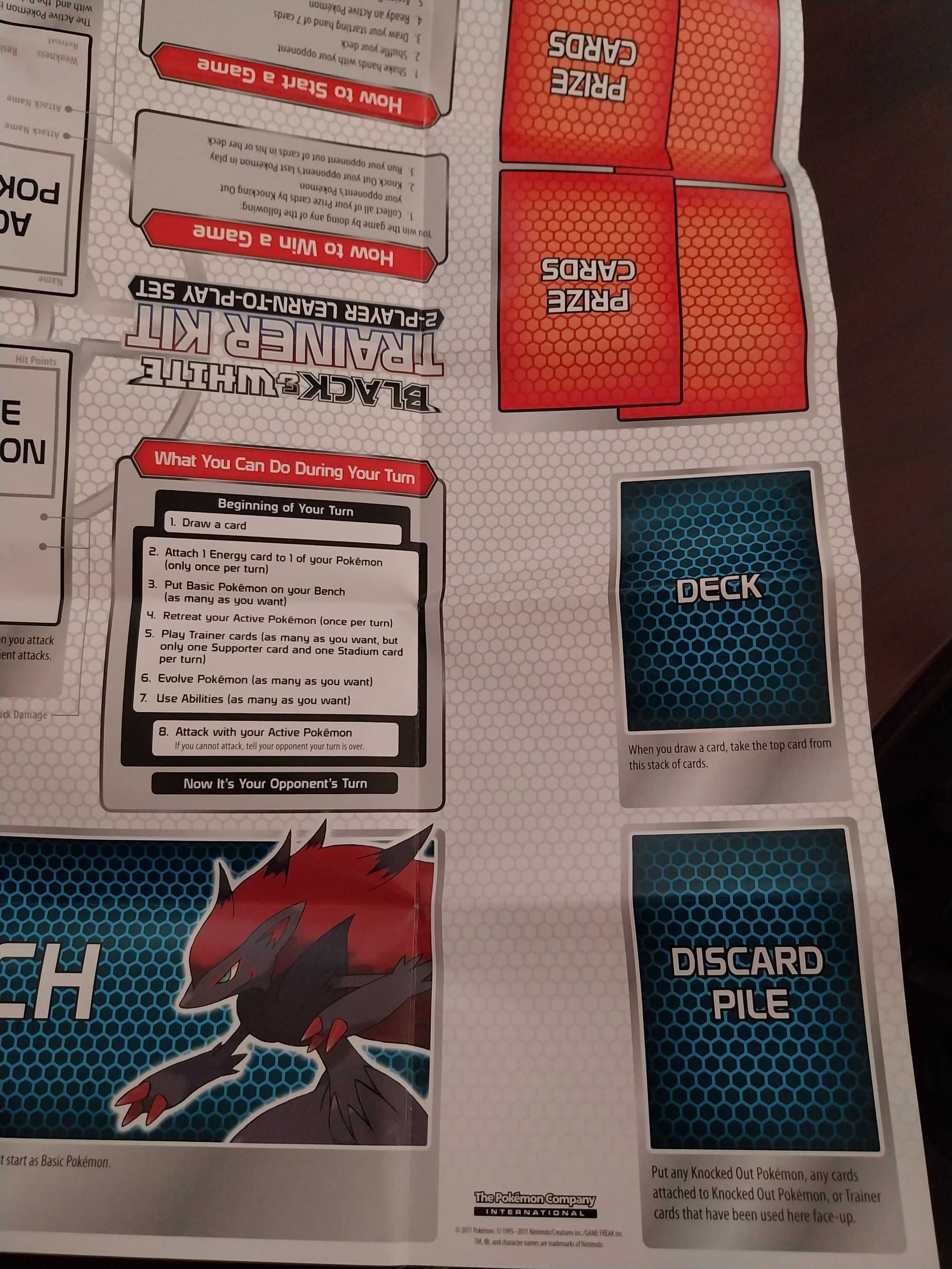 Tabuleiro de Jogo Pokémon - Black & White Trainer Kit 2 Player Learn