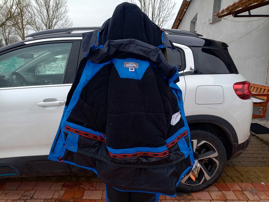 Nowy Komplet wędkarski rozm.M Remington Fishing kurtka+spodnie ogrodni