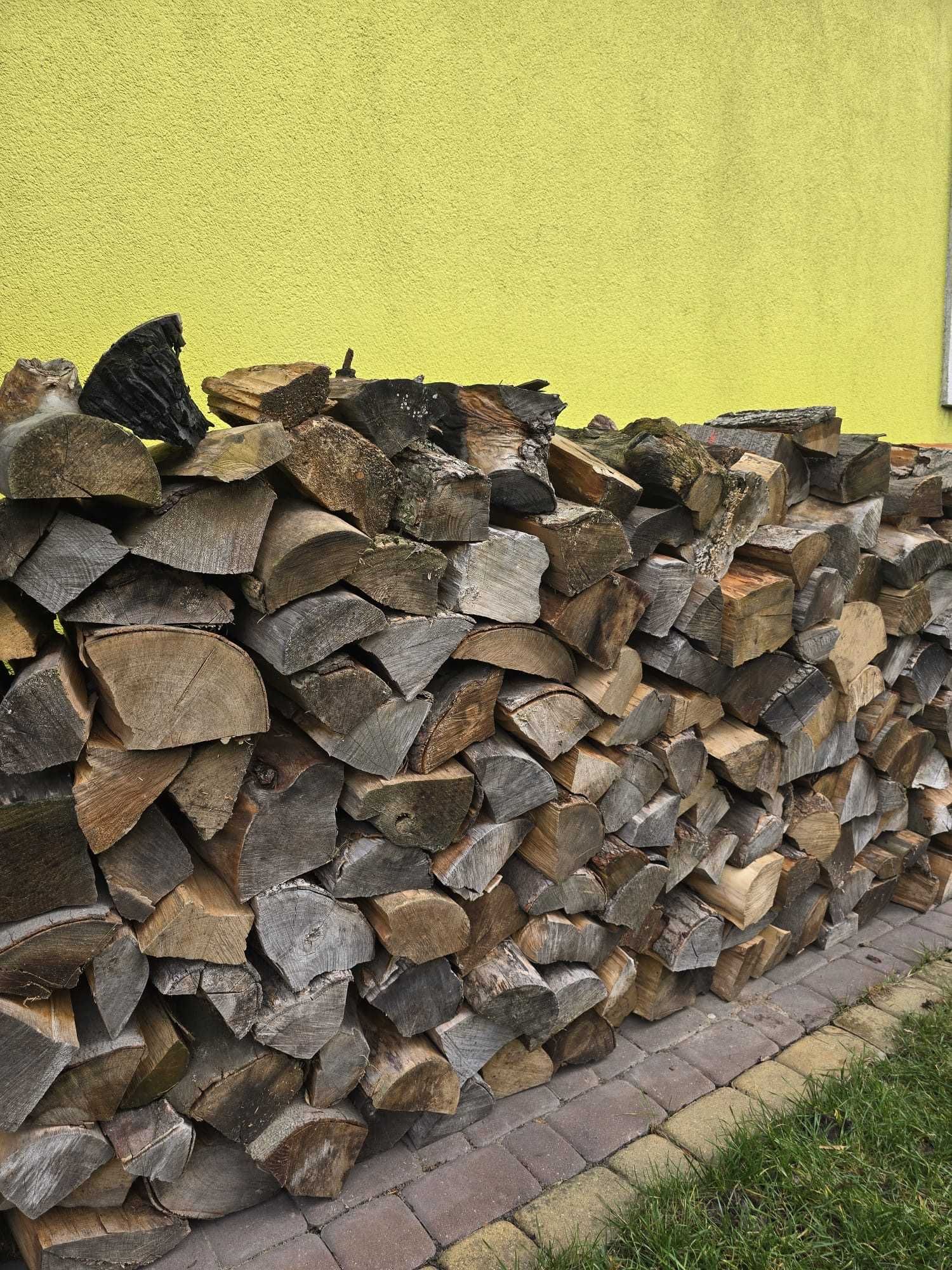 Drewno drzewo liściaste GRAB BUK połupane opałowe kominkowe SUCHE