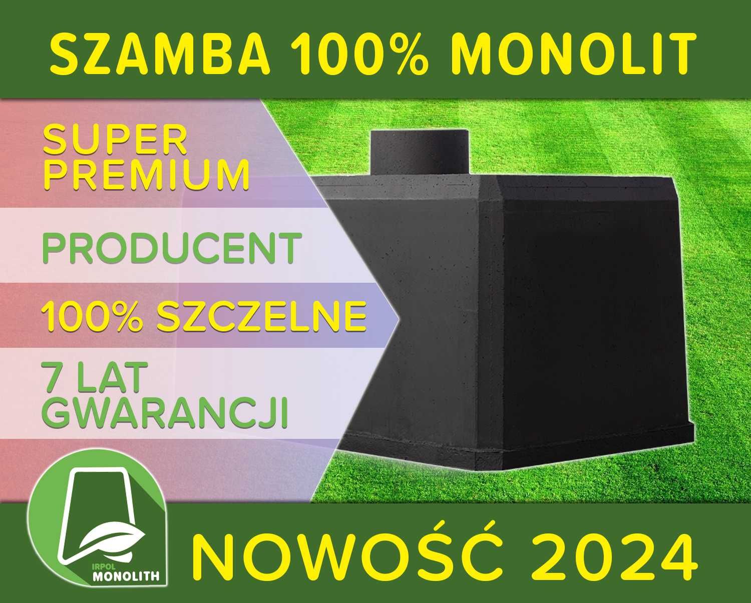 Zbiornik 100% Monolityczny na Szambo, Deszczówkę, szamba, zbiorniki