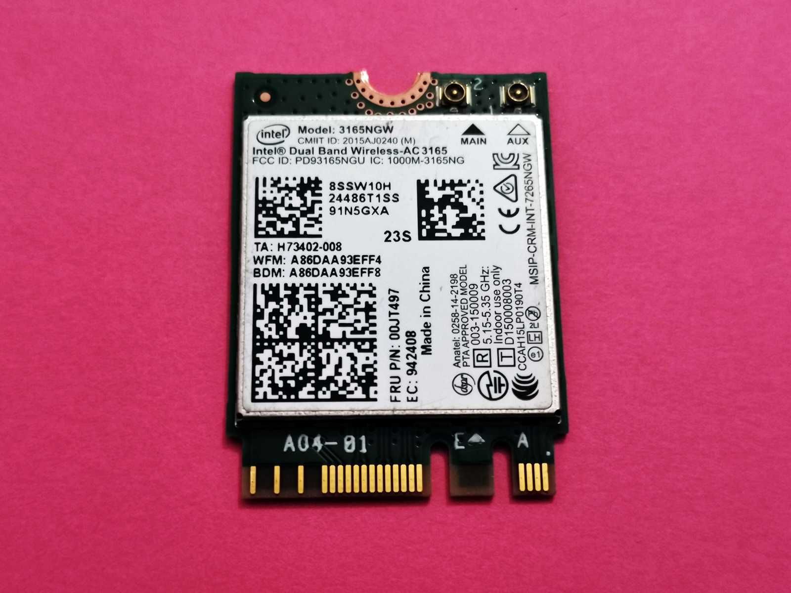 iNteL 3165  3165NGw DuaL Band - Karta Sieciowa WiFi