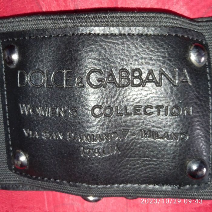 Gruby Pasek Pas Biodrowy Klamra Dolce & Gabbana Skóra 100 % Oryginalny