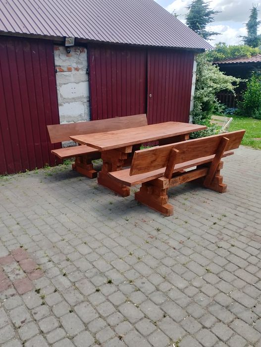 Komplet mebli ogrodowych, stół ogrodowy,ławka
