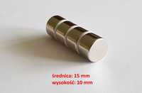 Magnes neodymowy 15x10 mm z dożywotnią gwarancją mocy