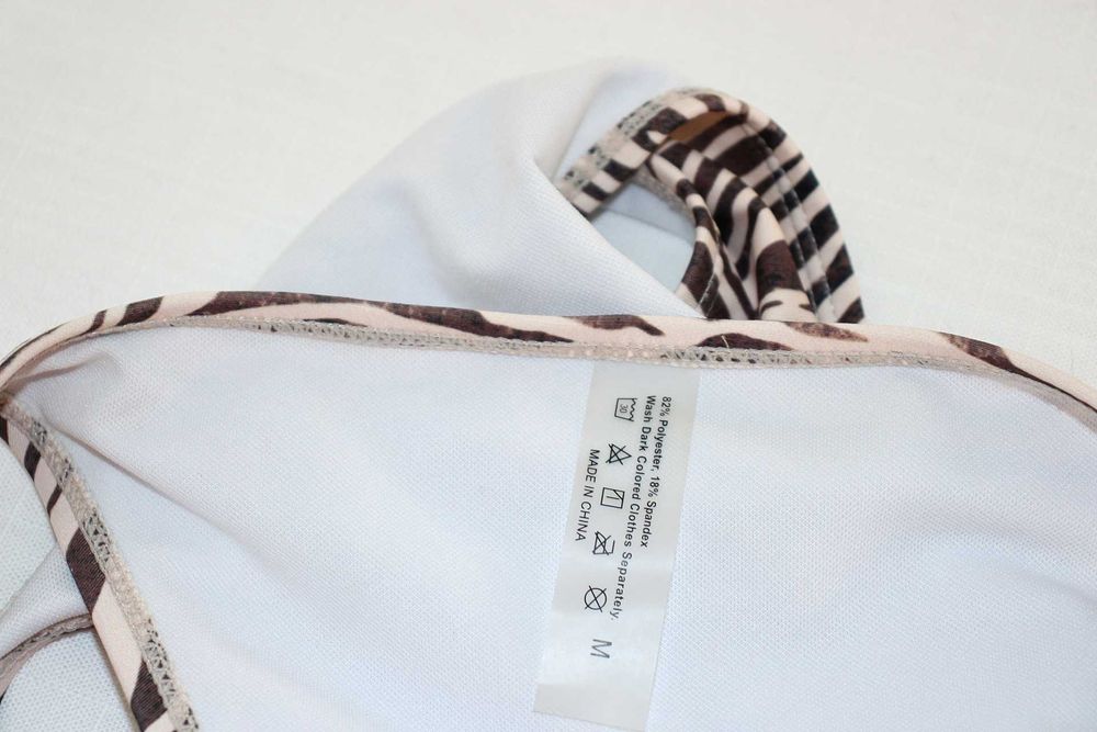 r1 Dół od Kostiumu Kąpielowego Majtki Brązowa Zebra __M 38