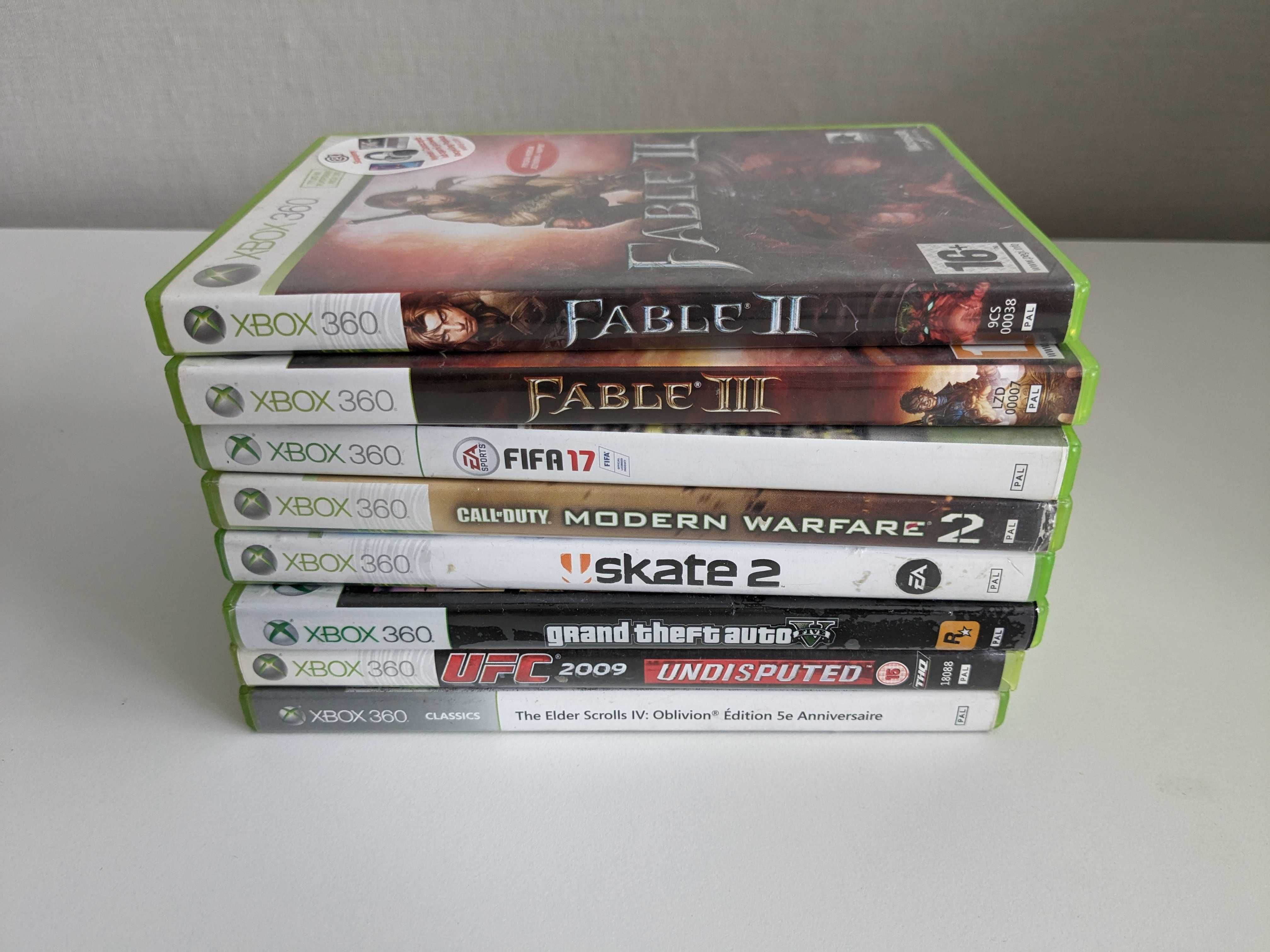 Xbox 360 Slim (250gb) + 8 gier