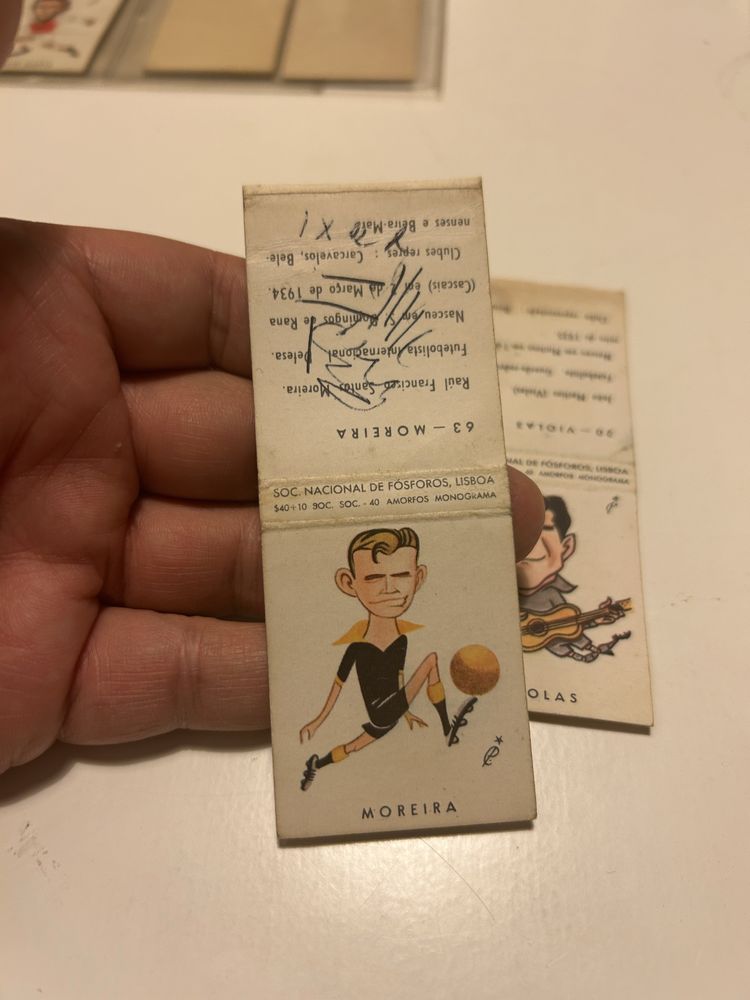 Beira-Mar cromos da bola 1961 caricaturas carteiras de fósforos