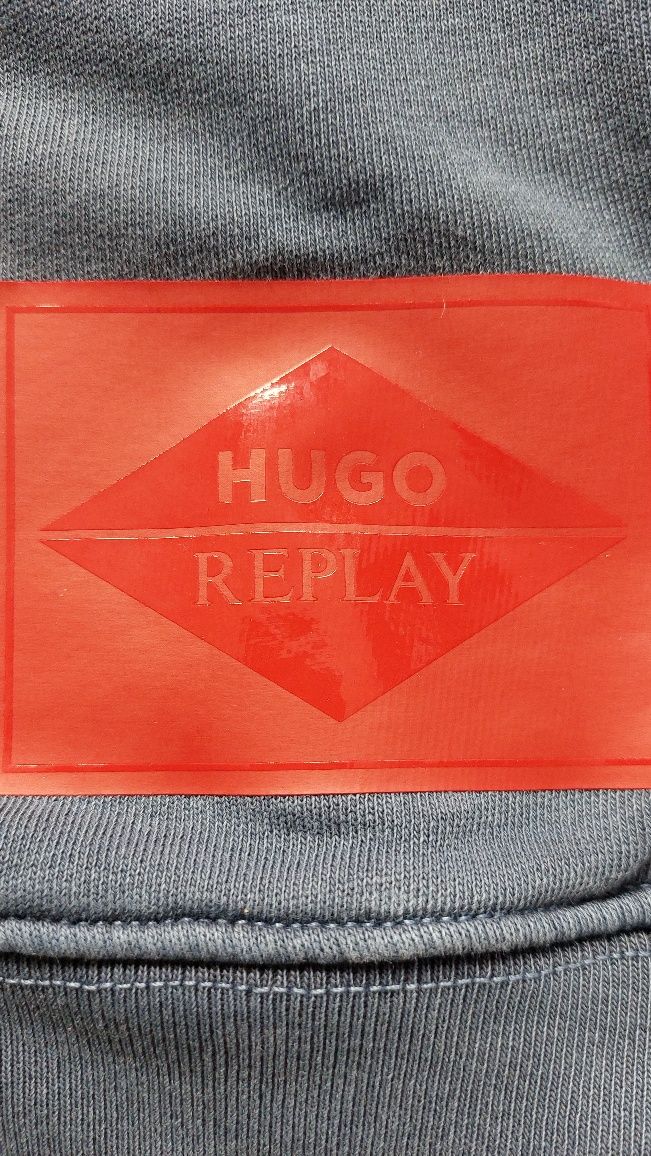 Hugo x Replay nowa bluza męska z kapturem r. XL luźniejsza bombka