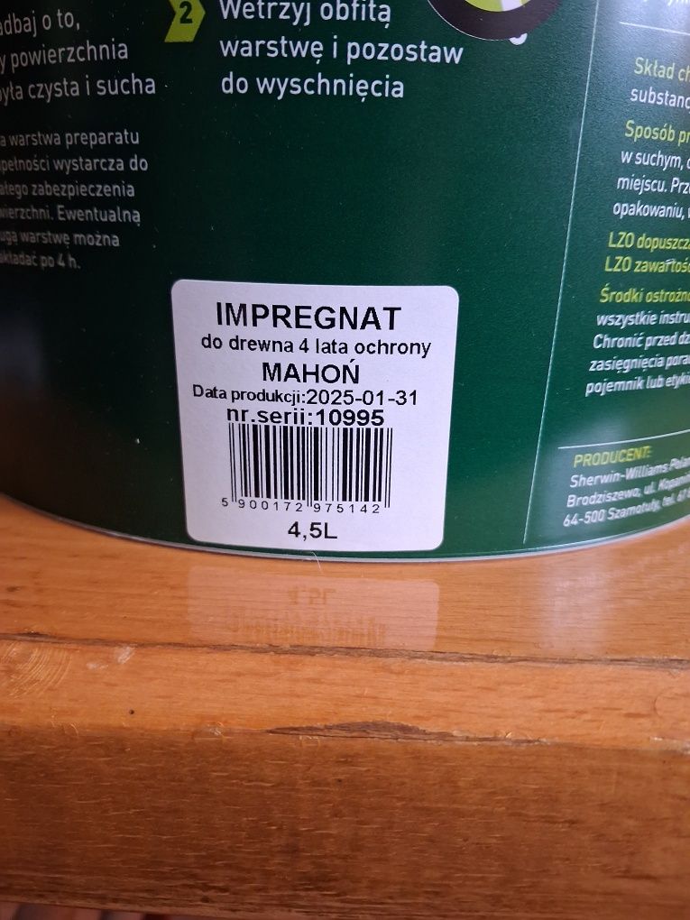 Impregnat Altax 4,5 l.jedna warstwa