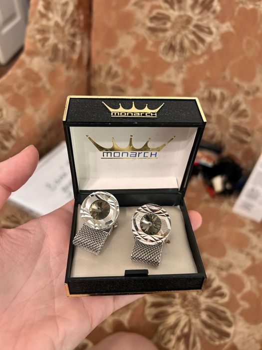 серебрянные запонки новые Monarch Sea Lord