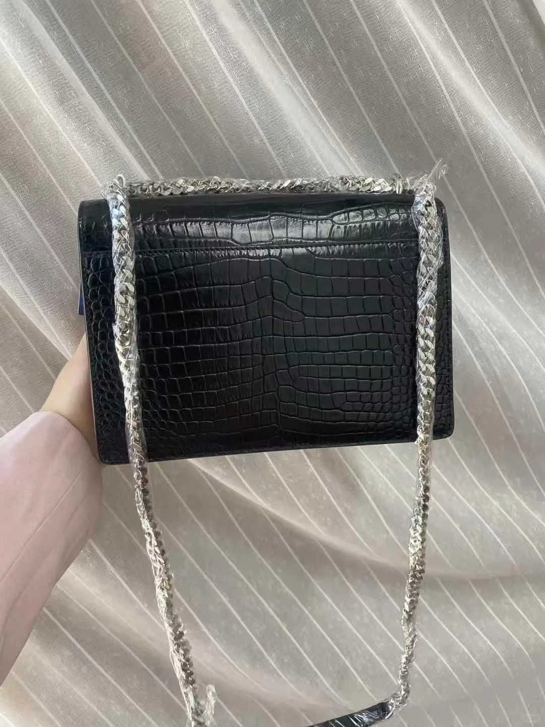Torebka typu crossbody Saint Laurent Sunset Silver Chain