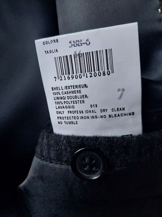 Giorgio Armani nowy płaszcz dyplomatka 100% kaszmir