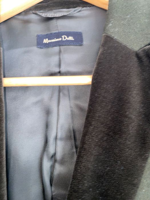 Blazer em veludo verde escuro massimo dutti