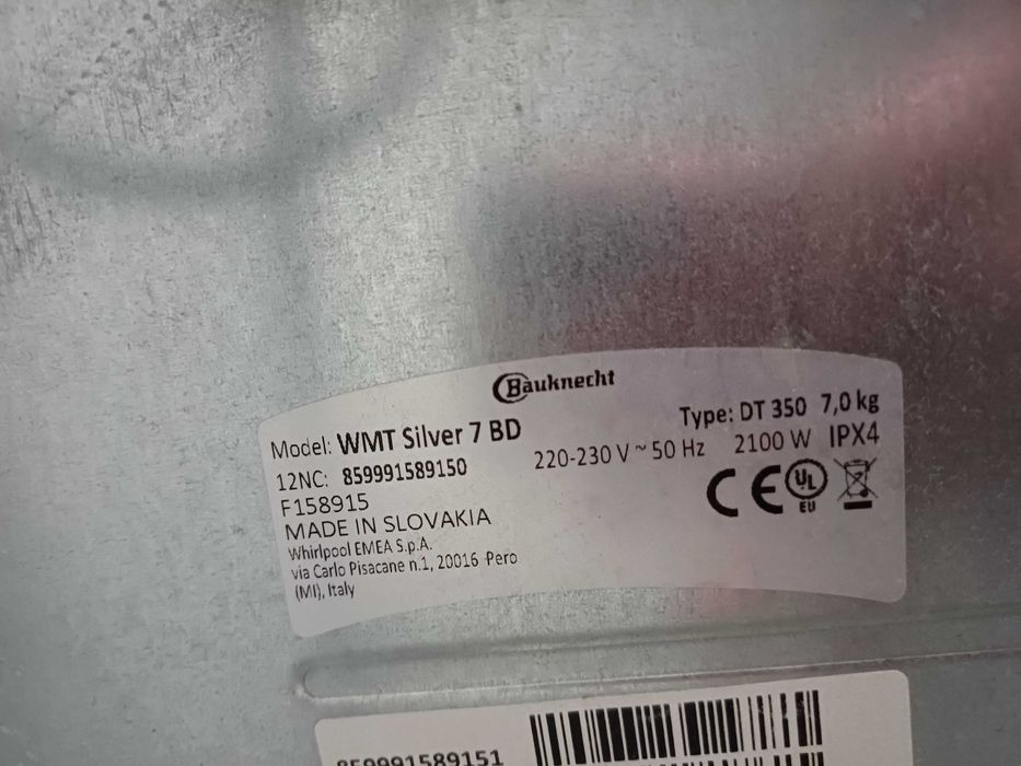 Pralka BAUKNECHT WMT Silver 7BD A+++