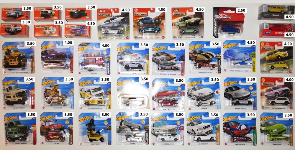 Carros de Coleção 1/64 - Hot Wheels - Matchbox - Majorette etc