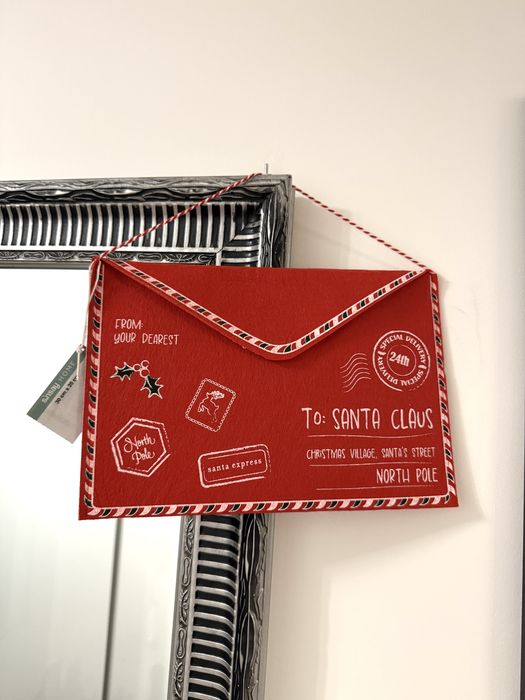 Dekoracja filcowa na drzwi list do Mikołaja Sinsay Home