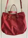 Saco Mala Bolsa Mao ou Tiracolo Vermelho Dourado Bimba y Lola
