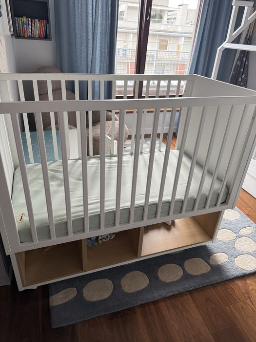 Łóżeczko dziecięce VOX 4You na kółkach, 125x65cm+ materac