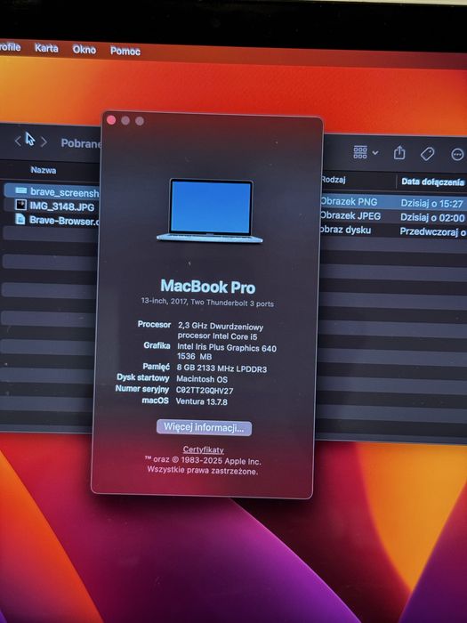 Macbook Pro 2017 | stan bdb | i5 8gb 128gb