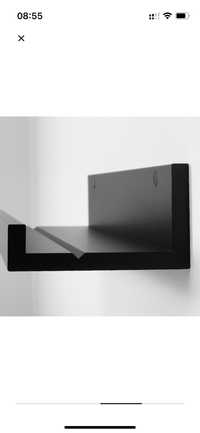Półka na zdjęcia czarna 115cm IKEA Mosslanda