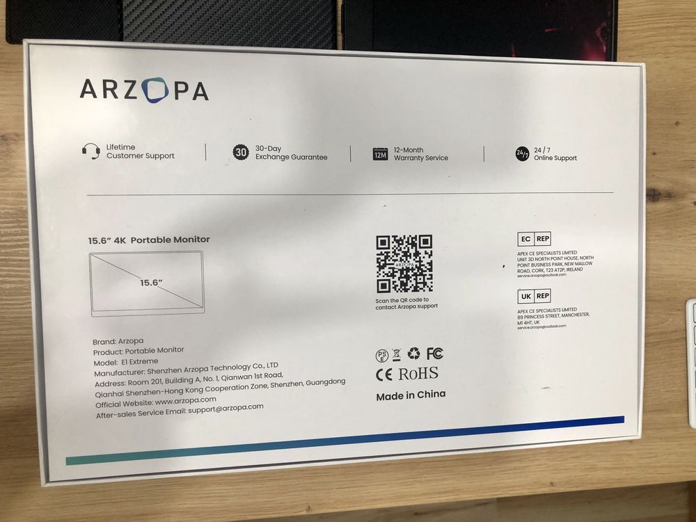 Monitor przenośny Arzopa E1 Extreme Base 15.6 | 4K 3840x2160 Portable