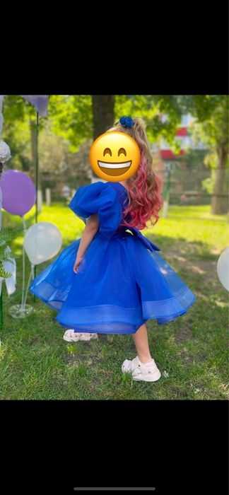 Сукня синя випускна вечірня дитяча