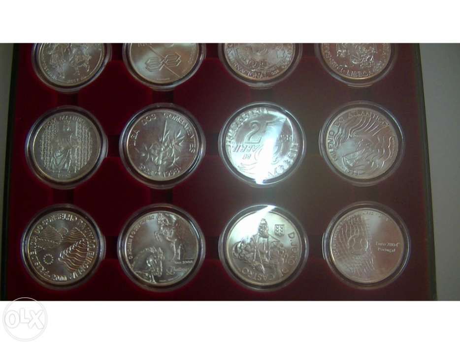 Lote das 20 moedas 1.000$ Portuguesas em Prata