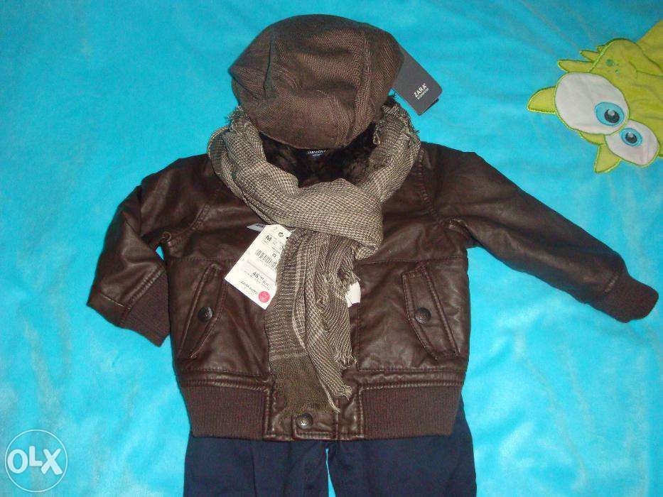 kurtka pilotka ZARA skorzana 18-24m