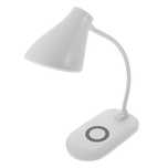 Lampka Biurkowa LED z ładowarką INDUKCYJNĄ  QI USB 3 stopnie regulacji