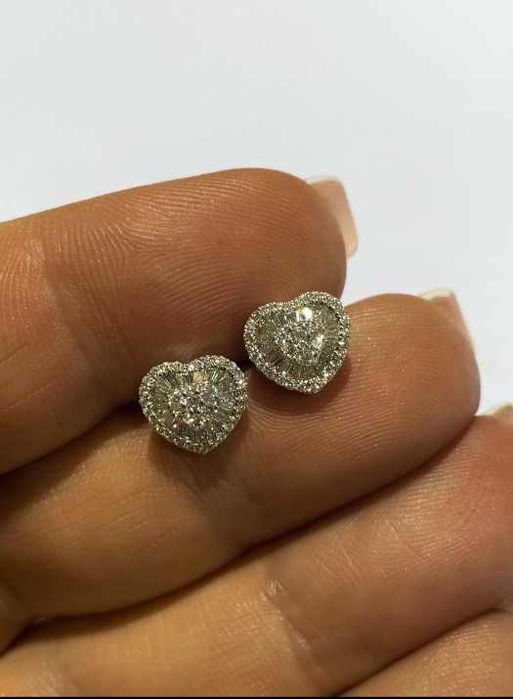 Kolczyki Serca z naturalnymi diamentami 0.43 CT HRD