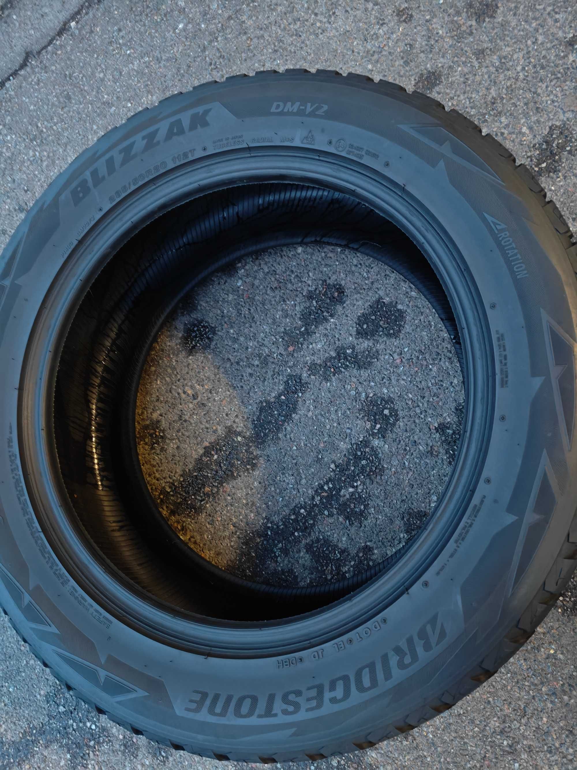 1-2-3-4шт r20 285/50 Bridgestone Blizzak DM-V2 зимові шини