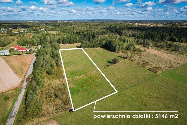 Działka  budowlana 0,5 HA  Sosnowe 1000m od stacji PKP