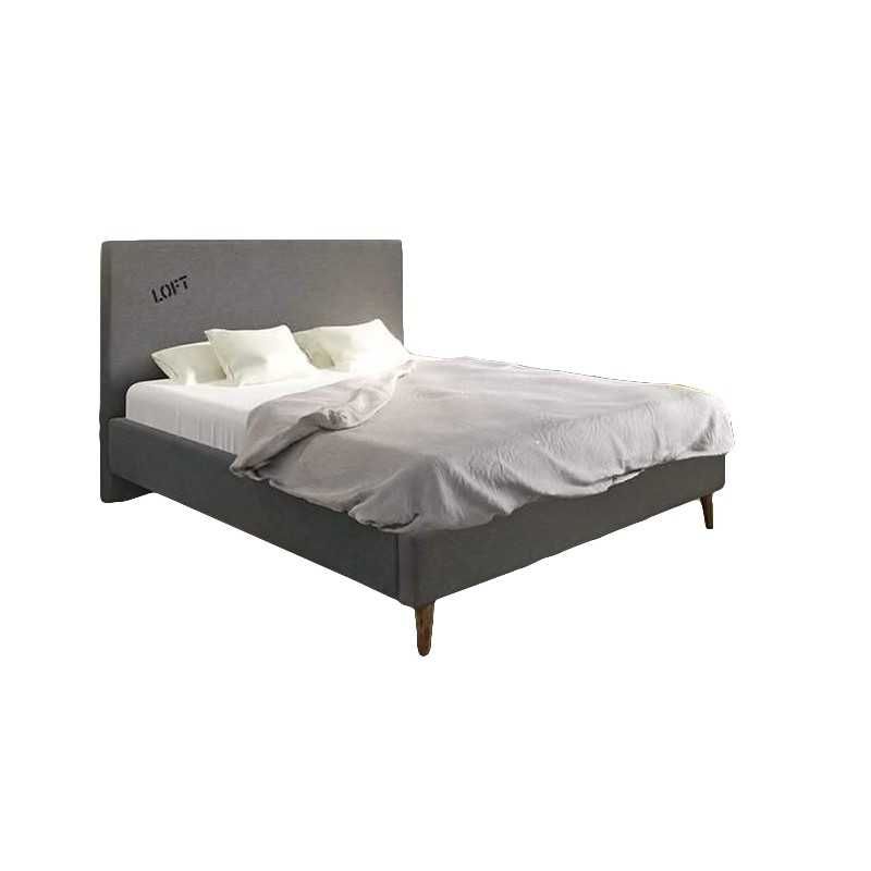 TANIO - Łóżko tapicerowane LOFT 180x200 | odcienie zimnego beżu