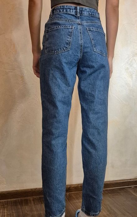 Джинси Mom Fit синього кольору