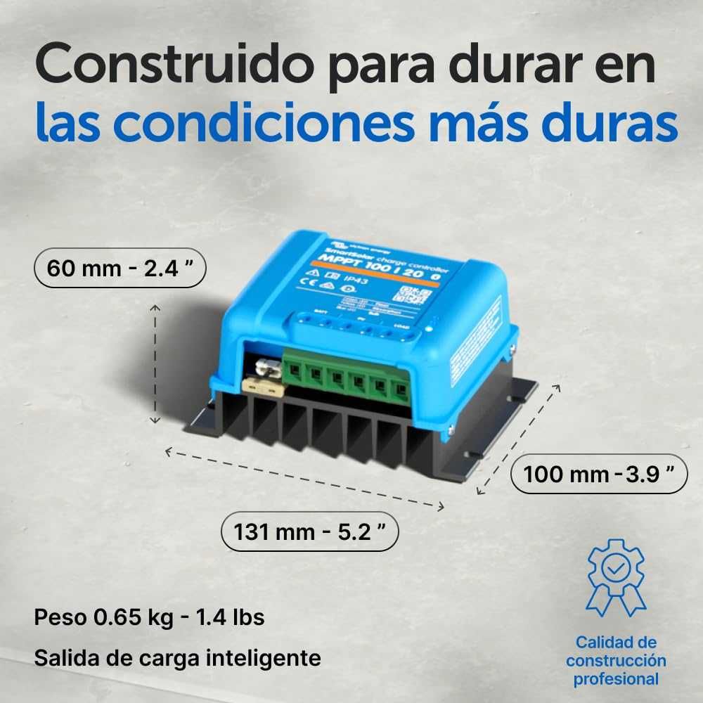 Regulador solar Victron SmartSolar 100|20 (Autocaravana / Campervan)