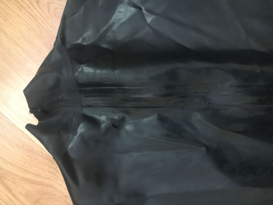 990/ Czarna Latex sukienka lateks 0,4 mm damska rozmiar S długi rękaw