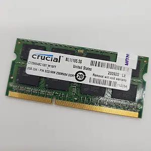 Crucial 4GB PC3-8500 DDR3-1066MHz Non-ECC Unbuffered CL7 SoDIMM Memory64740305352963120