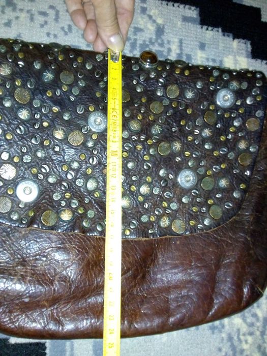 Skórzana torebka listonoszka No Są Amsterdam Stan bardzo dobry