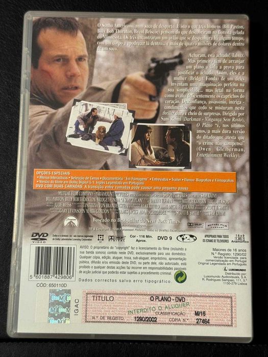 DVD do filme O plano