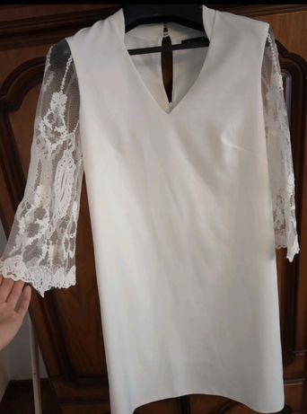 Elegancka biała sukienka L 40