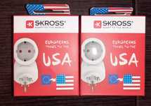 SKROSS 2x Adapter Podróżny, przejściówka z Polski do USA